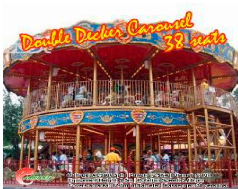 carrusel de dos pisos 38 asientos con reversible
